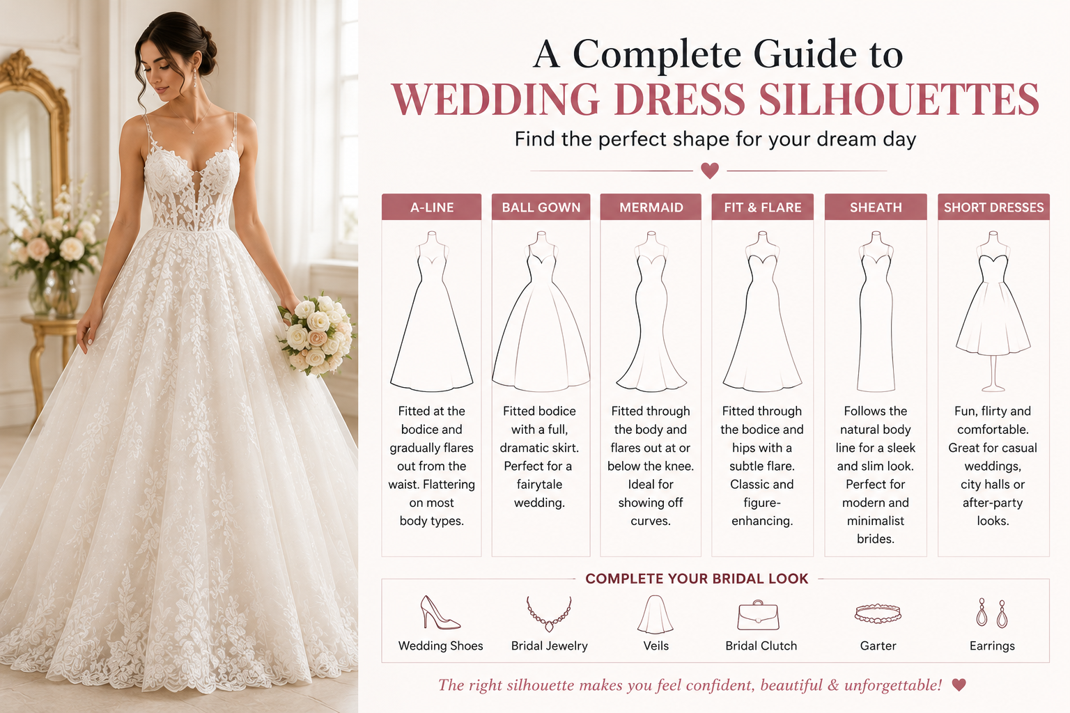 A Complete Guide to Wedding Dress Silhouettes