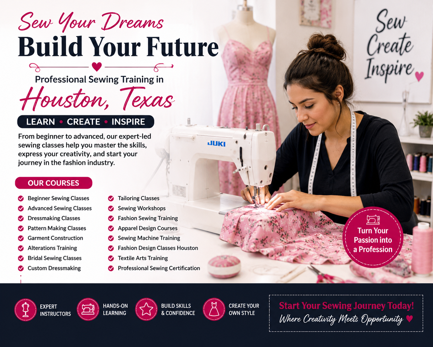 Sewing Training in Houston, Texas: Learn the Art of Sewing