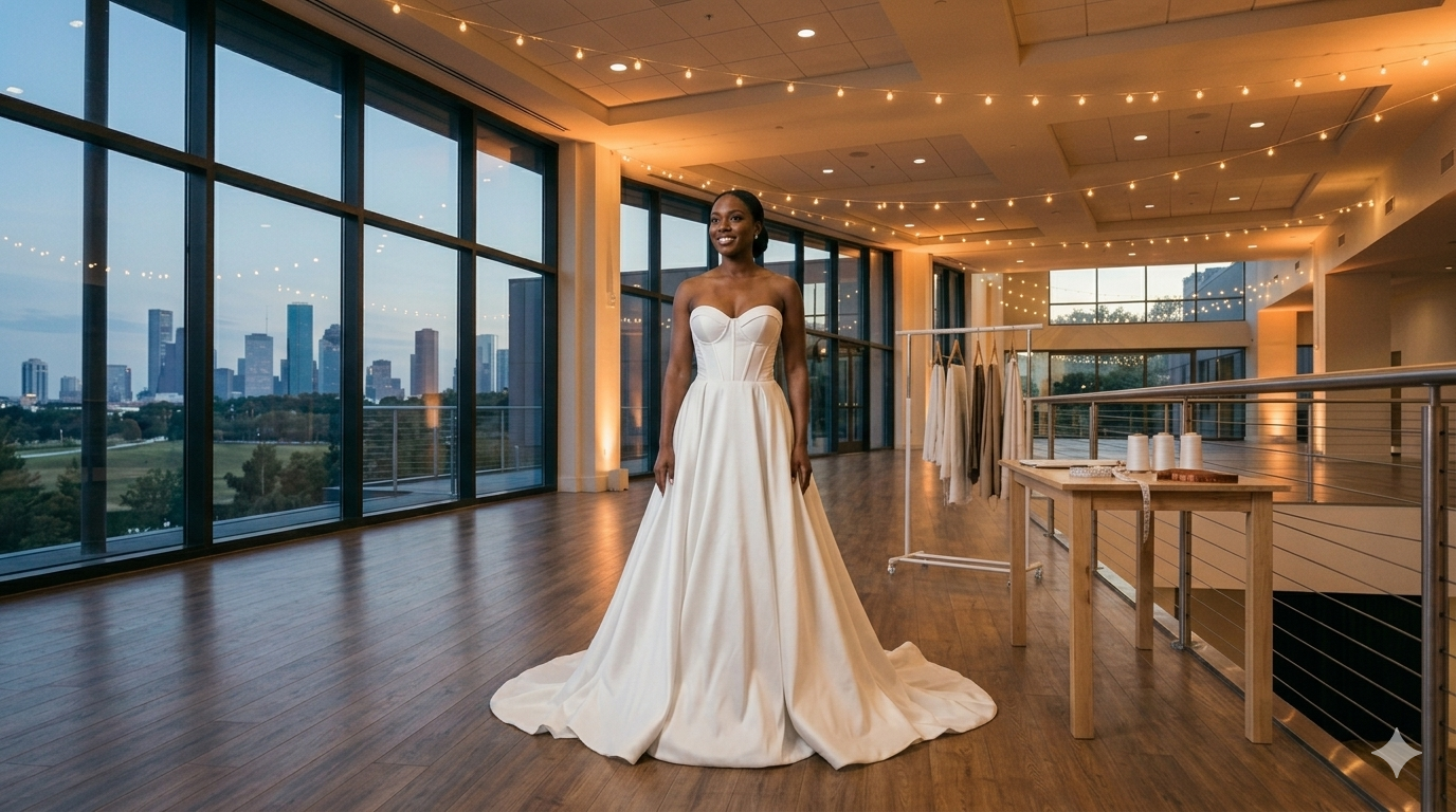 Custom Bridal Gowns Houston: Engineering True Wedding Comfort