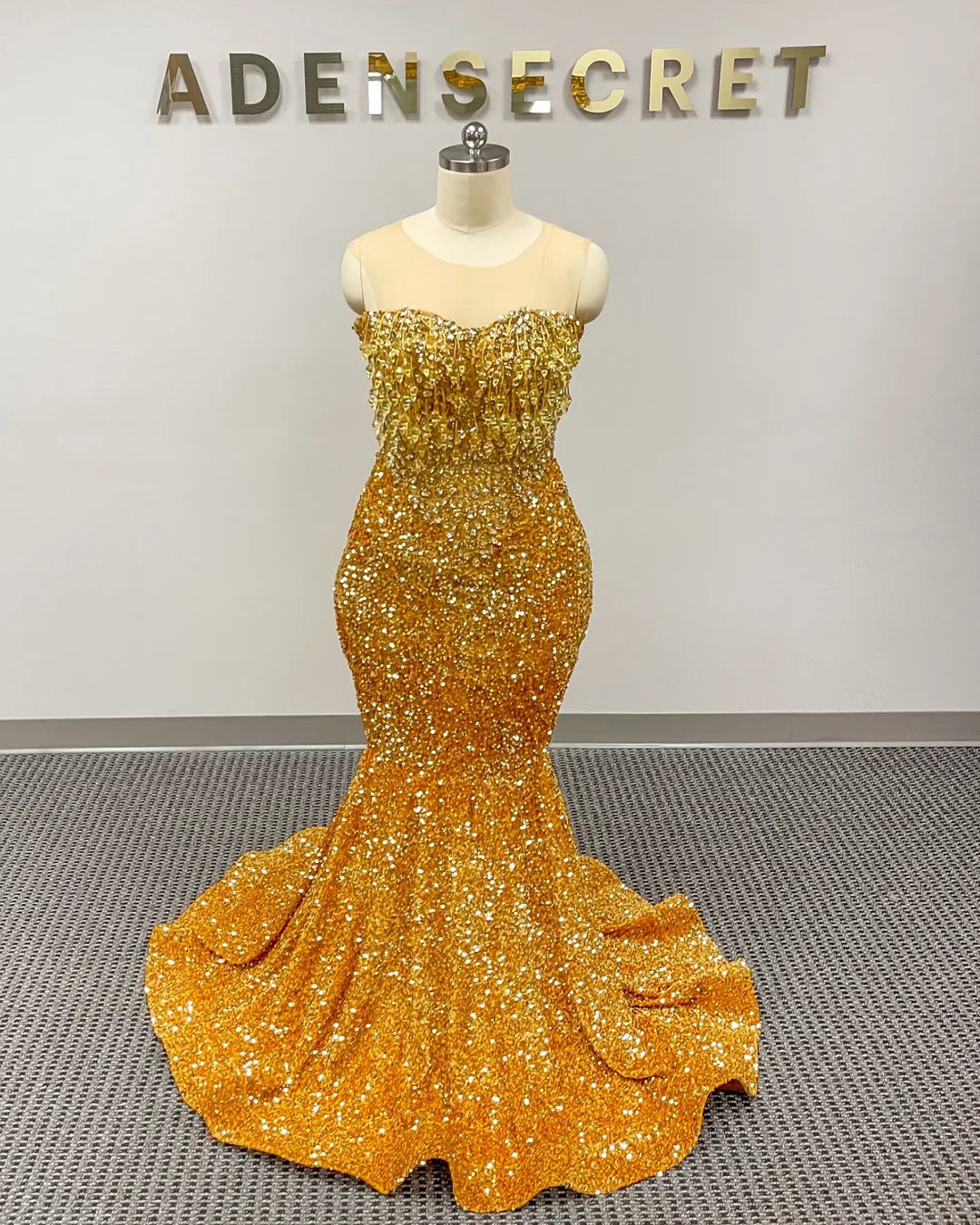 Custom made dress Orange