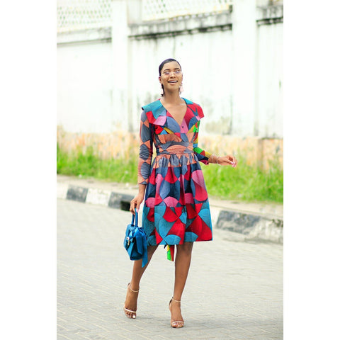 Adensecret Feliah Ankara African Print Jacket Dress