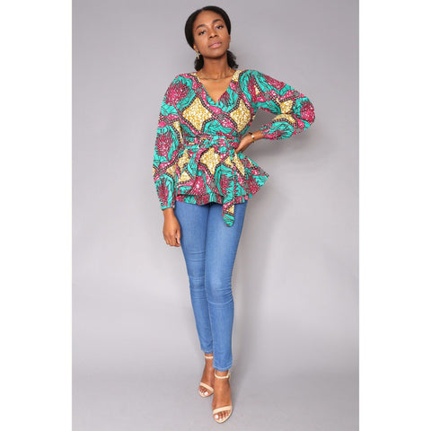 Kike African Print Ankara Top