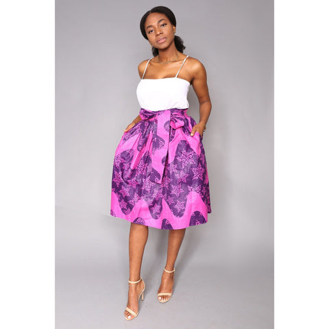 Sola Skirt African Print Blue/Purple
