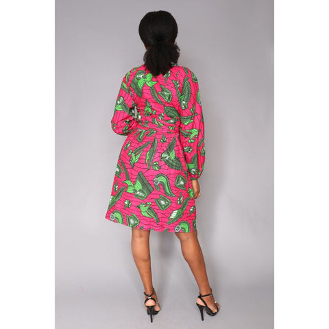 Efe Wrap African Print Ankara Dress
