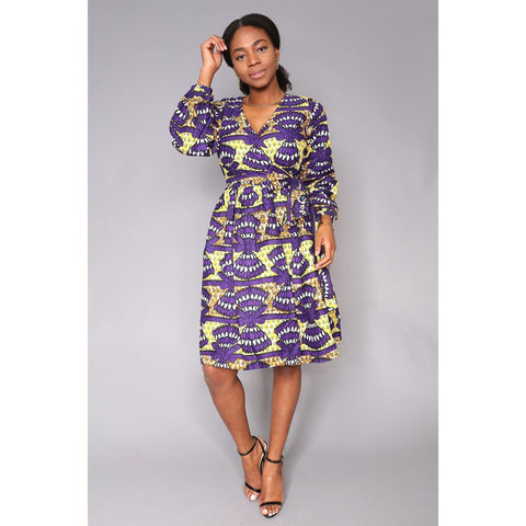 Mani African Print Ankara Wrap Dress