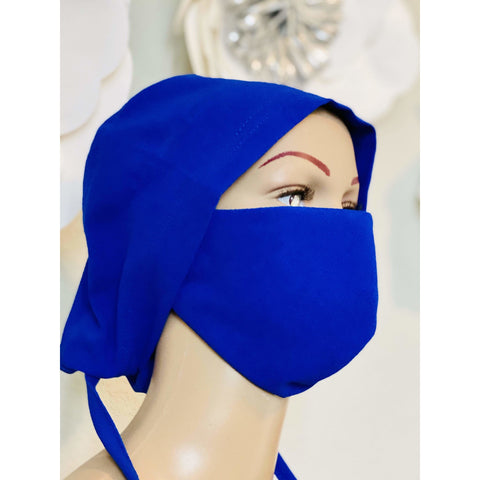 Surgical cap and matching face mask