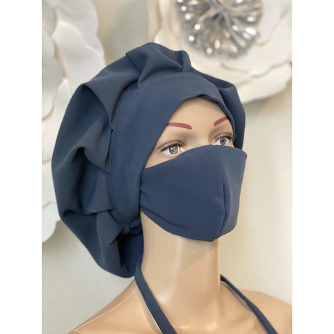 Surgical cap and matching face mask