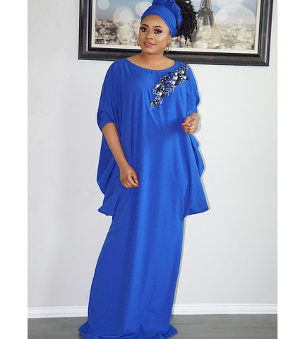 Blue Boubou kaftan Dress